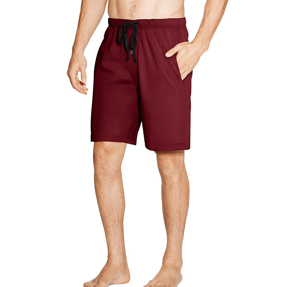 Hanes Men s Jersey Lounge Drawstring Shorts with Logo Waistband 2 Pack S J Business Group